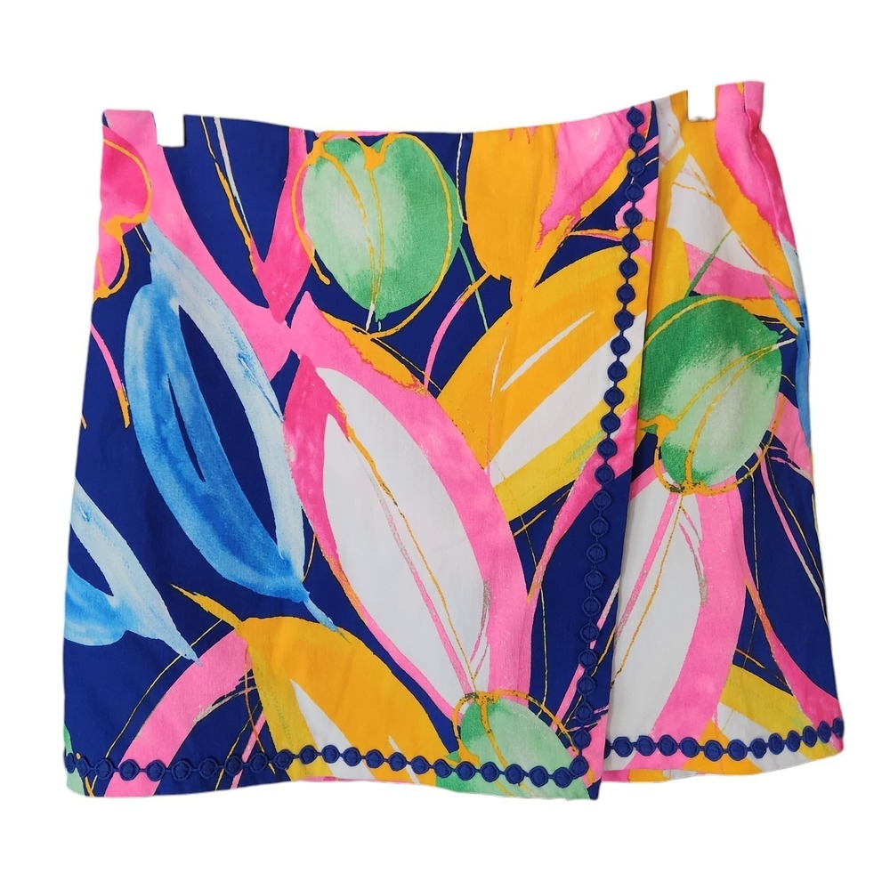 Crown Ivy  Skort Mini Skirt Women's 12 Floral Beach Cruise Vacation Stretch W32"